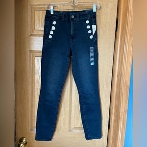 GAP Denim High Rise Universal Leggings Stretch Super Skinny Leg Size 2/26 R